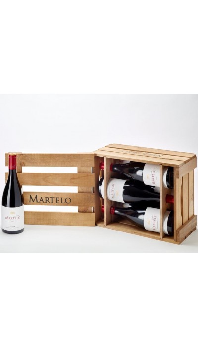 Estuche Madera 6 botellas Martelo 2012